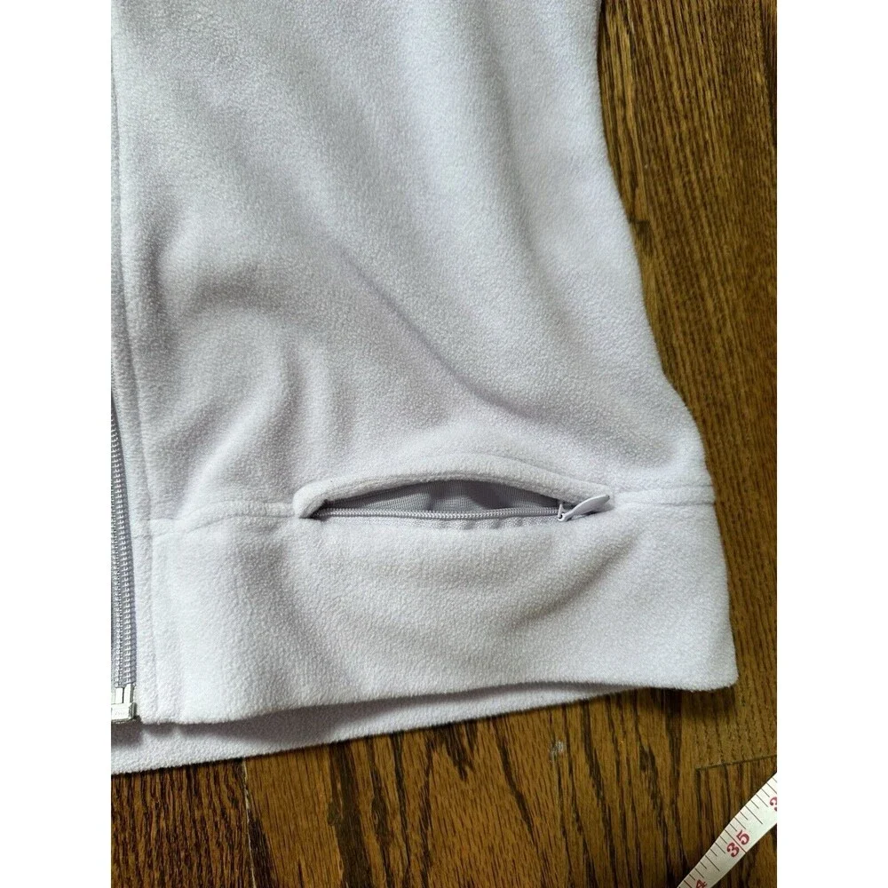 NIKE Girls ThermaFit Fleece Vest Size XL‎ Full Zip Light Purple Zip Pockets EUC